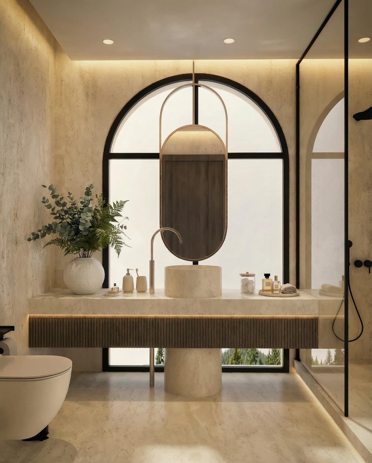 Contemporary Bathroom Concept — interior visualization supplied for COVE website