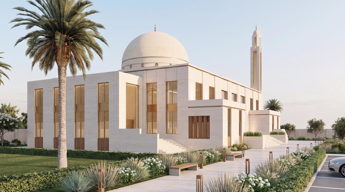 Mosque Architectural Concept — architectural visualization supplied for COVE website