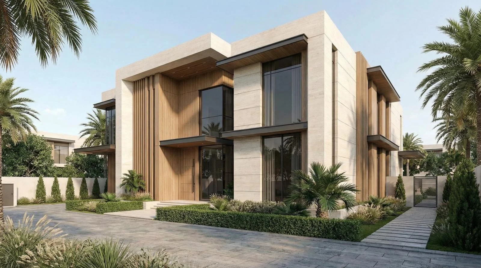 Wood & Stone Villa — architectural visualization supplied for COVE website
